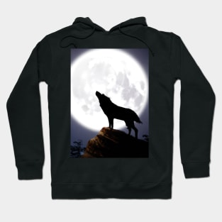 Wolf at Night Hoodie